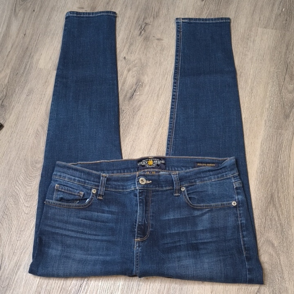 sac954🍀High Rise Brooke Skinny w/28” Inseam Lucky Jeans Size 14 - Picture 2 of 9